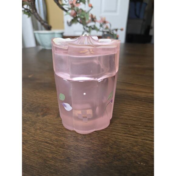 Fenton 3.5" Pink Satin Trinket Box Floral Design Handpainted In USA - Picture 3 of 16